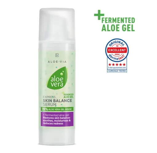 Aloe Vera fermentált expressz szérum bőrpír és irritáció csökkentésére
